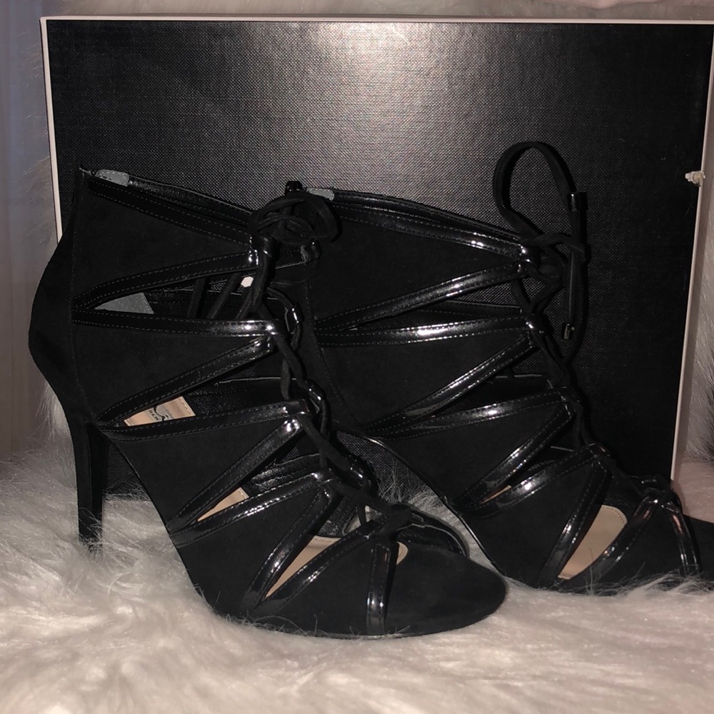 Nina lace up booties.